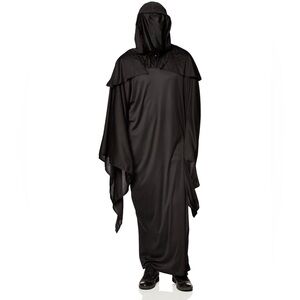 California Costumes Men's Black Hooded Grim Reaper Robe
